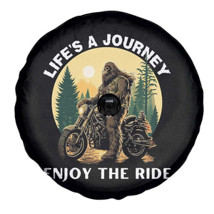 Motorcycle Bigfoot Sasquatch Spare Tire Cover Life Is A Journey Enjoy The Ride TS14 Print Your Wear