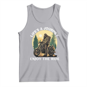 Motorcycle Bigfoot Sasquatch Tank Top Life Is A Journey Enjoy The Ride TS14 Athletic Heather Print Your Wear