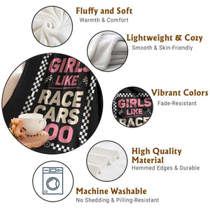Racing Girl Throw Blanket Girls Like Race Cars Too TS14 Print Your Wear