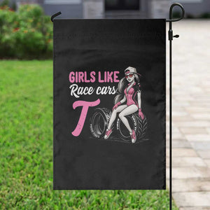 Racing Car Girl Garden Flag Girls Like Race Cars Too TS14 Print Your Wear
