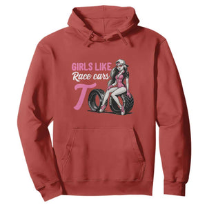 Racing Car Girl Hoodie Girls Like Race Cars Too TS14 Red Print Your Wear