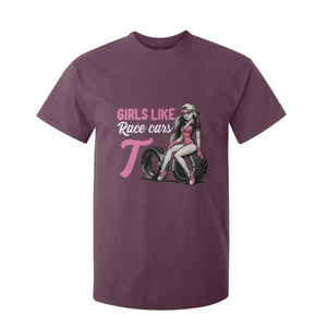 Racing Car Girl T Shirt For Kid Girls Like Race Cars Too TS14 Maroon Print Your Wear