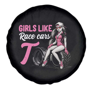 Racing Car Girl Spare Tire Cover Girls Like Race Cars Too TS14 Print Your Wear