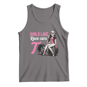 Racing Car Girl Tank Top Girls Like Race Cars Too TS14 Deep Heather Print Your Wear