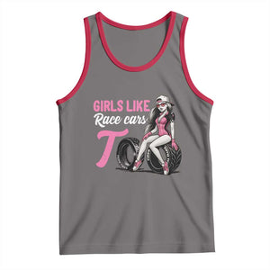 Racing Car Girl Tank Top Girls Like Race Cars Too TS14 Deep Heather Red Print Your Wear