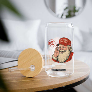 67 Six Seven Christmas Glass Can Santa MAGA Hat Xmas TS14 Print Your Wear