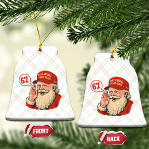 67 Six Seven Xmas Ceramic Ornament Santa MAGA Hat Xmas TS14 Print Your Wear