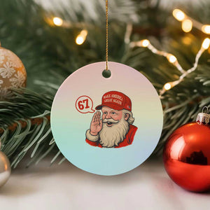 67 Six Seven Xmas Ceramic Ornament Santa MAGA Hat Xmas TS14 1pc Pastel Print Your Wear