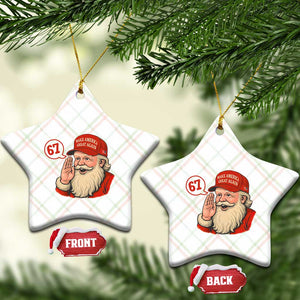 67 Six Seven Xmas Ceramic Ornament Santa MAGA Hat Xmas TS14 Print Your Wear