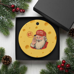 67 Six Seven Xmas Ceramic Ornament Santa MAGA Hat Xmas TS14 1pc Yellow Cheese Print Your Wear