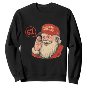 67 Six Seven Christmas Sweatshirt Santa MAGA Hat Xmas TS14 Black Print Your Wear