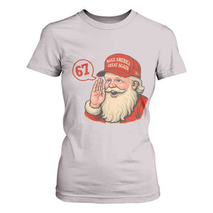 67 Six Seven Christmas T Shirt For Women Santa MAGA Hat Xmas TS14 Ice Gray Print Your Wear