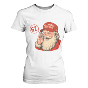 67 Six Seven Christmas T Shirt For Women Santa MAGA Hat Xmas TS14 White Print Your Wear