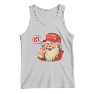 67 Six Seven Christmas Tank Top Santa MAGA Hat Xmas TS14 Ash Print Your Wear