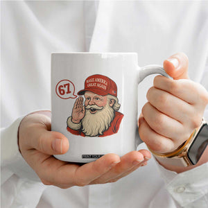 67 Six Seven Christmas Coffee Mug Santa MAGA Hat Xmas TS14 Print Your Wear