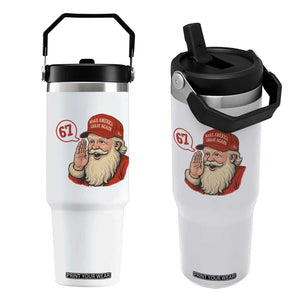 67 Six Seven Christmas Flip Straw Tumbler Santa MAGA Hat Xmas TS14 One Size: 30 oz White Print Your Wear