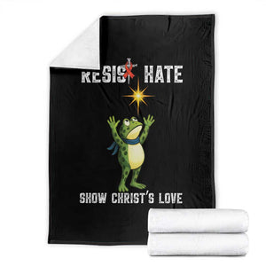 Resist Frog Throw Blanket Christian HIV Awareness Red Ribbon TS14 Black Print Your Wear