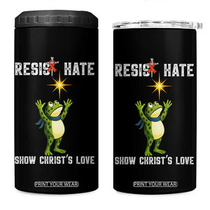 Resist Frog 4 in 1 Can Cooler Tumbler Christian HIV Awareness Red Ribbon TS14 One Size: 16 oz Black Print Your Wear