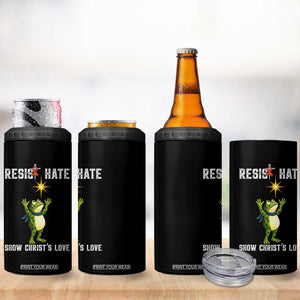 Resist Frog 4 in 1 Can Cooler Tumbler Christian HIV Awareness Red Ribbon TS14 Print Your Wear