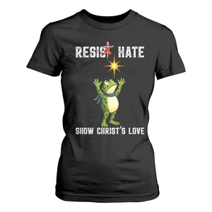 Resist Frog T Shirt For Women Christian HIV Awareness Red Ribbon TS14 Black Print Your Wear