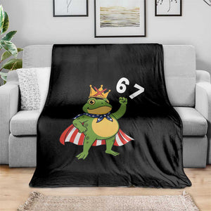 Resist Frog Throw Blanket Super American 67 Six Seven Meme TS14 Print Your Wear