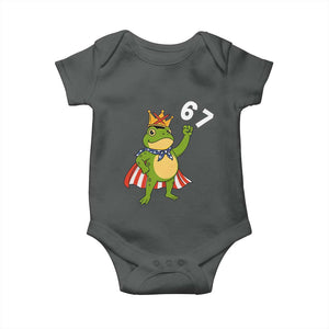 Resist Frog Baby Onesie Super American 67 Six Seven Meme TS14 Dark Heather Print Your Wear