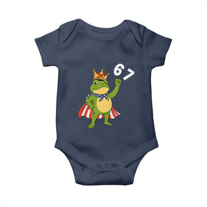 Resist Frog Baby Onesie Super American 67 Six Seven Meme TS14 Navy Print Your Wear