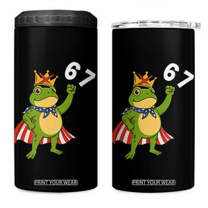 Resist Frog 4 in 1 Can Cooler Tumbler Super American 67 Six Seven Meme TS14 One Size: 16 oz Black Print Your Wear