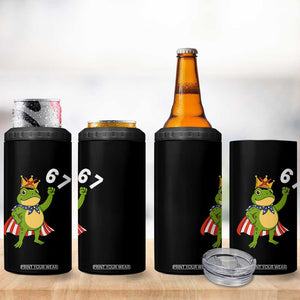 Resist Frog 4 in 1 Can Cooler Tumbler Super American 67 Six Seven Meme TS14 Print Your Wear