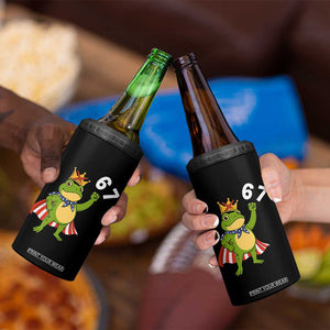 Resist Frog 4 in 1 Can Cooler Tumbler Super American 67 Six Seven Meme TS14 Print Your Wear
