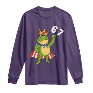 Resist Frog Long Sleeve Shirt Super American 67 Six Seven Meme TS14 Purple Print Your Wear
