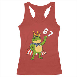 Resist Frog Racerback Tank Top Super American 67 Six Seven Meme - Print Your Wear