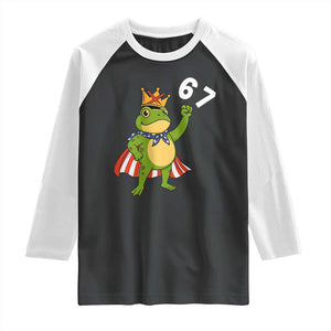 Resist Frog Raglan Shirt Super American 67 Six Seven Meme TS14 Black White Print Your Wear