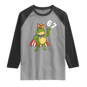 Resist Frog Raglan Shirt Super American 67 Six Seven Meme TS14 Sport Gray Black Print Your Wear