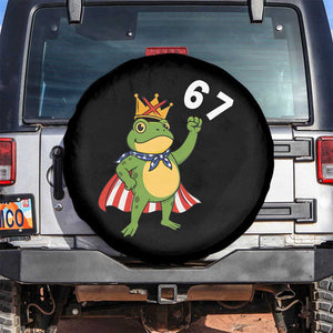 Resist Frog Spare Tire Cover Super American 67 Six Seven Meme TS14 No hole Black Print Your Wear