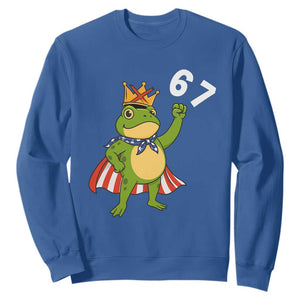 Resist Frog Sweatshirt Super American 67 Six Seven Meme TS14 Royal Blue Print Your Wear