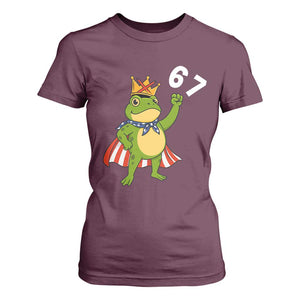 Resist Frog T Shirt For Women Super American 67 Six Seven Meme TS14 Maroon Print Your Wear