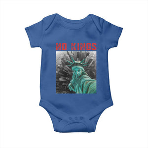 No Kings Baby Onesie Statue of Liberty Selfie Freedom TS14 Royal Blue Print Your Wear