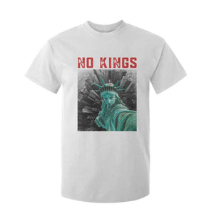 No Kings T Shirt For Kid Statue of Liberty Selfie Freedom TS14 White Print Your Wear