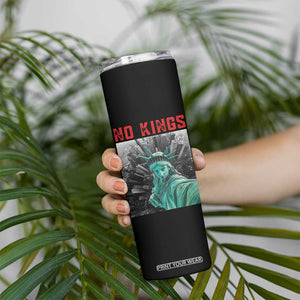 No Kings Skinny Tumbler Statue of Liberty Selfie Freedom TS14 Print Your Wear