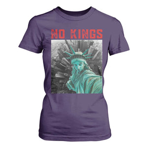 No Kings T Shirt For Women Statue of Liberty Selfie Freedom TS14 Purple Print Your Wear