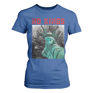 No Kings T Shirt For Women Statue of Liberty Selfie Freedom TS14 Royal Blue Print Your Wear