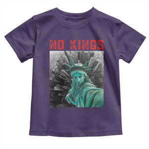 No Kings Toddler T Shirt Statue of Liberty Selfie Freedom TS14 Purple Print Your Wear