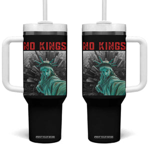 No Kings Tumbler With Handle Statue of Liberty Selfie Freedom TS14 One Size: 40 oz Black Print Your Wear