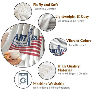 Antifa Fascism Patriotic Throw Blanket Antifascist Statue of Liberty TS14 Print Your Wear