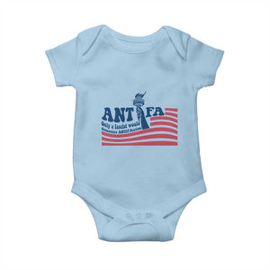 Antifa Fascism Patriotic Baby Onesie Antifascist Statue of Liberty TS14 Light Blue Print Your Wear
