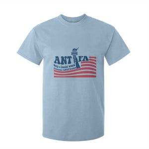 Antifa Fascism Patriotic T Shirt For Kid Antifascist Statue of Liberty TS14 Light Blue Print Your Wear