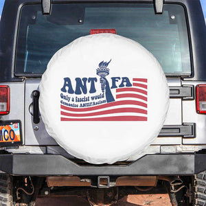 Antifa Fascism Patriotic Spare Tire Cover Antifascist Statue of Liberty TS14 No hole White Print Your Wear