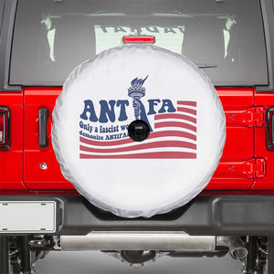 Antifa Fascism Patriotic Spare Tire Cover Antifascist Statue of Liberty TS14 White Print Your Wear