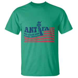 Antifa Fascism Patriotic T Shirt Antifascist Statue of Liberty TS14 Irish Green Print Your Wear